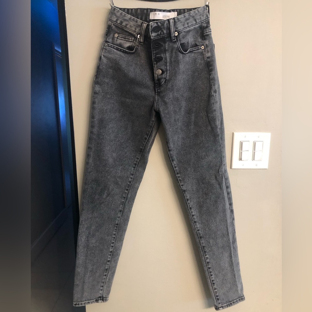 IRO Black Washed High-Rise Jeans